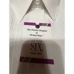 After Six After 6 Womans White Waitress tuxedo blouse Sz 4 NWT Photo 3