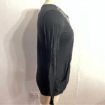 Silence + Noise  Navy Long Sleeve Embroidered Top with Kangaroo Pockets Size S Photo 2