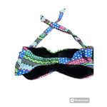 Fantasie Women's Halter Bikini Top Multicolor Polka Dots Zigzags Stripes Size 12 Photo 3