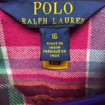 Ralph Lauren Polo  girls 16 plaid flannel shirtdress Andover pink twill Boho Photo 1