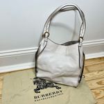 Burberry  White Canterbury Satchel Tote‎ Bag Purse Nova Check Leather Signature Photo 1