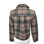 Banana Republic Black Multicolor Plaid Flannel Snap Button Down Shirt Jacket XS Photo 1