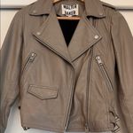 Walter Baker  Liz Leather Jacket Sand Dark Gray Lamb Leather Size XS Fall Winter Photo 5