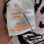 Torn By Ronny Kobo Ronny Kobo Torn Tan Black Floral Knit Sweater Dress Womens XS Mini Short Sleeve Photo 5