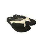 Sanuk Yoga Mat Flip Flops Thong Sandals Women's US 8 | EU 39 White/Black Photo 1