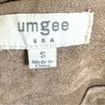 Umgee  tan suede zip moto stlye jacket size small Photo 12