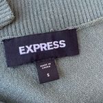 EXPRESS green soho V-neck sweater sz small Photo 2