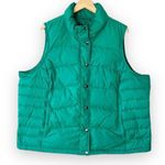Lands' End  Bright Green Ouffer Vest Photo 0