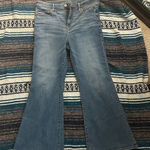American Eagle  super hi rise flare light wash size 10 x short Photo 0