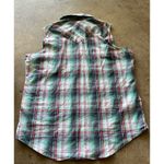 Wrangler Vintage  Wrancher Sleeveless Western Shirt Women’s Sz M Pearl Snap Photo 10