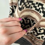 Lucky Brand | Tan, White, and Black Button Front Patterned Cardigan Size Large Photo 3