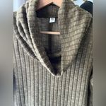 BP Olive Green Ribbed Soft Dolman Long-sleeve Cowl Turtleneck Fall Cozy Top Photo 3