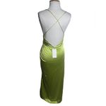 NWT OPT lime satin strappy dress Sz XS Photo 1