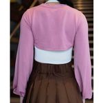 NEW The Drop Foxglove Cropped Pull On Women Medium Y2K Preppy Shrug Top Pink Photo 11
