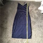 superdown Frida Side Slit Dress in Navy Blue Size XS Tie Slip Midi Dress Photo 11