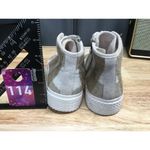 Dolce Vita Veola Plush Sneaker Women's 6.5 White Tan Plaid Fleece Athletic Shoes Photo 2