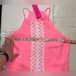 Lilly Pulitzer  Pearl Shift Romper Coral Pink Size 4 New Resort Coastal Beach Photo 3