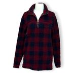 Alpine Sherpa Buffalo Plaid Tunic Pullover Size Small Black Photo 1
