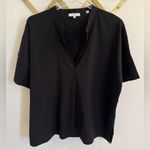 Vince Black Linen Blend Popover Top Medium Photo 4