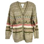 Susan Bristol  Medium Sweater Wool‎ Angora Hand Embroidered Floral Cardigan 916 Photo 0