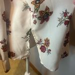 ALC Frank A.L.C 100% silk Floral wrap bell sleeve‎ blouse size 8 Photo 4