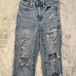 American Eagle  Super Hi-Rise Jegging Light Wash Distressed Photo 4