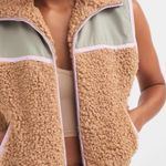 For Love & Lemons Pink Teddy Sherpa Vest Medium Photo 2