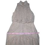 TAYLOR TAN POLKA DOT MOCK NECK MAXI DRESS Tan Size 12 Photo 9