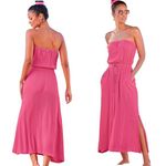 Victoria's Secret  LASCANA Strapless Maxi Dress Beach CoverUp Elastic Waist 8 NWT Photo 1