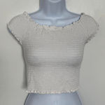 Brandy Melville Cotton White off the Shoulder Crop Top - OS Photo 0