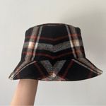 CELINE  Hedi Slimane Red Plaid Wool Bucket Hat Photo 2