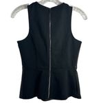 Bar III Women's Sleeveless Peplum Top Black Size S Casual Faux leather Blouse Photo 4