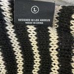 Miou Muse Oversized Stripe Knit Sweater Black Size L Photo 7