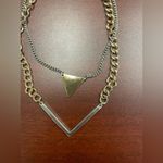 Urban Outfitters  Geometric Two Tone Gold Silver Double Layer Necklace Photo 2
