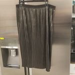 St. John 💕💕 Pleated Foil Skirt Elasticized Waist ~ Black & Gold XL NWOT Photo 4