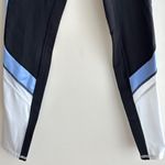 Alo Yoga Elevate Contrast-Panel Sport Leggings, Black/ UV Blue, Size 4 Photo 6