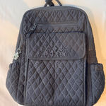 Vera Bradley Backpack BLACK Campus College Backpack. quilted MICROFIBER Photo 0