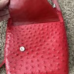Ostrich Leather Crossbody Bag Red Pelletterie Di Mario Italian Made Designer Photo 3