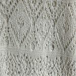 Vintage White Mossimo Crochet Top Size Medium Long Sleeve Open Knit Photo 4