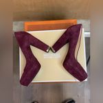 Michael Kors Elegant Plum Suede Platform Heels. Size-6M Photo 5