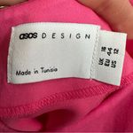 ASOS DESIGN corset blouson sleeve skater mini dress in bright pink flirty Photo 8
