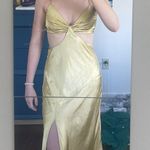 Fortunate One Gold Maxi Cut Out Dress Photo 0