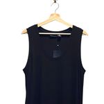 Adrienne Vittadini  Crewneck Sleeveless High Low Maxi Dress Black Size XL NWT Photo 4