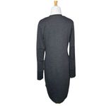 KAVU  Black Gray Herringbone Elbow Patch Thumb Hole Deva Knit Dress Size Medium Photo 2