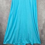 Chadwick's  Blue Sleeveless Pleat Flare Midi Long Boho Cotton Dress Large Photo 5