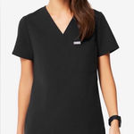FIGS  Catarina One Pocket Scrub Black Size XS Short Sleeve V-Neck Top FW1000 Photo 0