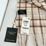 Charter Club Luxury Cashmere Plaid Scarf Ivory Neutral 2-Ply Lightweight Unisex Photo 6