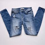 KANCAN distressed skinny jeans medium wash size 5 26 Photo 4