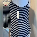 HONEYDEW Intimates tank top medium gray blue stripes lace racerback Photo 7
