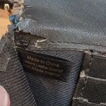 Neiman Marcus  Leather Color Block Wallet Crossbody Brown/Blue Photo 6